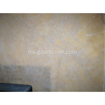 Meja Beige Tempahan Khas Atas Emas Onyx Jade Slabs